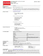 Diamond Multimedia ATI TV Wonder HD 650 PCI Specification Sheet preview