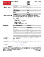 Diamond Multimedia Diamond ATI Radeon HD 4870 PCIE Specification Sheet preview