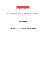 Preview for 1 page of Diamond Multimedia MDS3900 Quick Install Manual