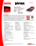 Preview for 1 page of Diamond Multimedia Radeon 3870PE4512 Specification Sheet