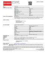 Diamond Multimedia Radeon X1050 Specification Sheet preview