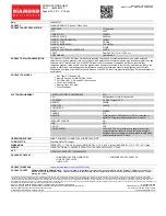 Diamond Multimedia Radeon X1650PRO Specification Sheet preview