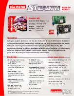 Diamond Multimedia Stealth S85 Specification Sheet preview