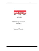 Предварительный просмотр 1 страницы Diamond Multimedia XS71HDU User Manual