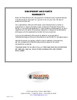 Preview for 16 page of Diamond Products 5800851 Parts Manual