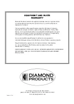 Предварительный просмотр 24 страницы Diamond Products CB733 Operator'S Manual