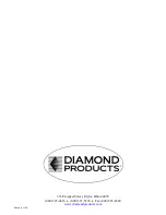 Preview for 8 page of Diamond Products CC800M Operator'S Manual