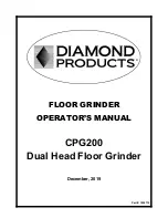 Preview for 1 page of Diamond Products CPG200 Operator'S Manual