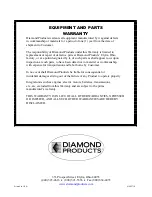 Preview for 36 page of Diamond Products CPG200 Operator'S Manual