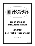 Diamond Products CPG80E Operator'S Manual предпросмотр