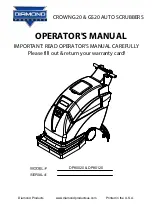 Diamond Products CROWN G20 Operator'S Manual preview