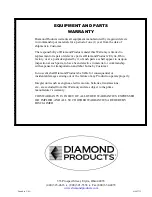Preview for 16 page of Diamond Products CVG1 Operator'S Manual