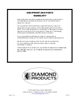 Предварительный просмотр 16 страницы Diamond Products CVG1 Operator'S Manual