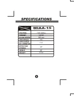 Preview for 9 page of Diamond Products MIAA-15 Operation Manual