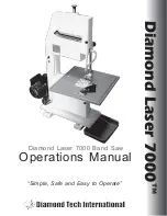 Preview for 1 page of Diamond Tech International Diamond Laser 7000 Band Saw Operation Manual