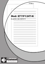 Preview for 1 page of Diamond B-EF477T Operating Instructions Manual