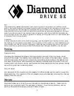 Preview for 3 page of Diamond Drive SE User Manual