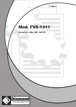 Предварительный просмотр 1 страницы Diamond FVS-1011 Installation, Use And Maintenance Manual