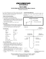 Preview for 1 page of Diamond MAY1000 Operation Instructions