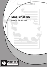 Diamond PIZZAFORM DP45-EK Instructions For Installation, Use And Maintenance Manual preview