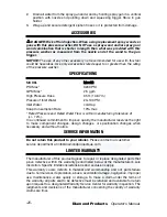 Preview for 20 page of Diamond WP63225 Operator'S Manual