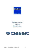 DiaSys O-Classic Operator'S Manual preview