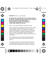 Preview for 9 page of DICE D60B1 Important Product Information Manual