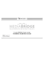 Предварительный просмотр 1 страницы DICE MediaBridge MB-1500 Installation Manual