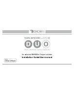 Предварительный просмотр 1 страницы DICE Silverline DUO Installation Manual & User Manual