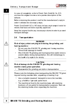 Предварительный просмотр 8 страницы Dick SM-200 TE Operating Instructions Manual