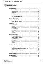 Preview for 2 page of Dickey-John mini GAC Operator'S Manual