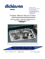 Dickinson 2 Burner Drop In Installation Use And Care Manual preview