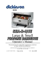 Preview for 1 page of Dickinson SEA-B-QUE LARGE Operator'S Manual