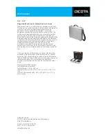 Dicota N7828AHY Specification Sheet preview