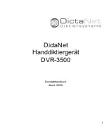 DictaNet DVR-3500 User Manual preview