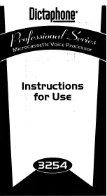 Dictaphone 3243 DICTAMITE Instructions For Use Manual preview