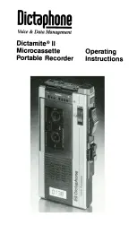 Dictaphone Dictamite II Operating Instructions Manual preview