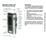 Preview for 2 page of Dictaphone Dictamite II Operating Instructions Manual