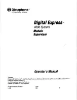 Preview for 1 page of Dictaphone Digital Express DX4000 Operator'S Manual