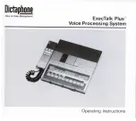 Dictaphone ExecTalk Plus 1709 Operating Instructions Manual preview