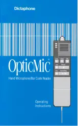 Предварительный просмотр 1 страницы Dictaphone OpticMic Operating Instructions Manual