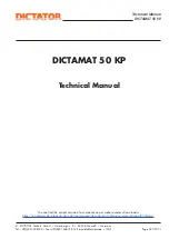 Dictator 700082 Technical Manual preview