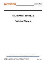 Preview for 1 page of Dictator DICTAMAT 50 BK-Z Technical Manual