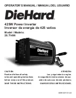 Preview for 1 page of DieHard 28.71496 Operator'S Manual