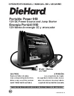 DieHard Portable Power 950 Operator'S Manual предпросмотр