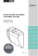 Diehl IZAR RADIO EXTERN 434/868 PULSE Installation Manual предпросмотр