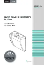 Diehl IZAR RADIO EXTERN M-BUS Installation Manual preview