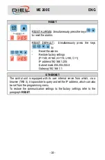 Предварительный просмотр 30 страницы DIEL ME 200 E Installation And Instruction Manual