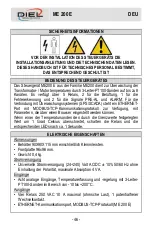 Предварительный просмотр 46 страницы DIEL ME 200 E Installation And Instruction Manual