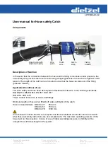 Preview for 1 page of dietzel HYDRAULIK Hose safety Catch User Manual